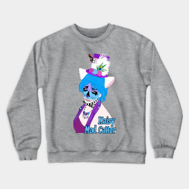 Maisy Mad Catter Crewneck Sweatshirt by MelanieJeyakkumar